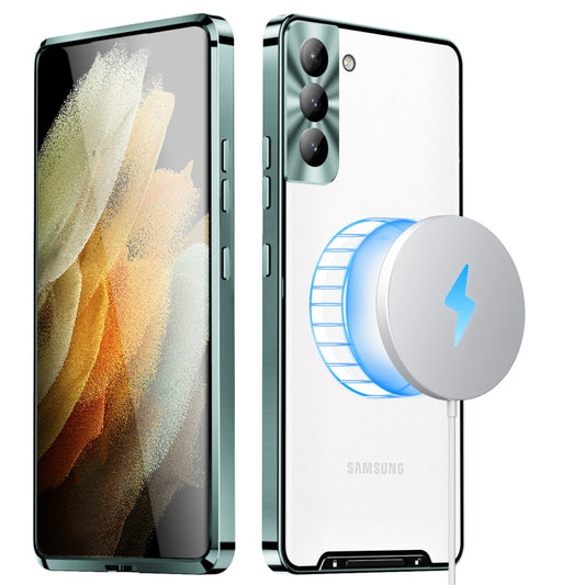 For Samsung Galaxy S22 Frosted Metal Phone Case(Green) - Galaxy S22 5G Cases by buy2fix | Online Shopping UK | buy2fix