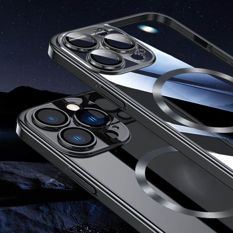 For iPhone 12 Pro Magsafe Magnetic Electroplated PC Phone Case(Blue) by buy2fix