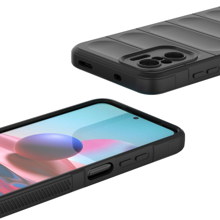 For Xiaomi Redmi Note 10 4G Magic Shield TPU + Flannel Phone Case(Purple) - Xiaomi Cases by buy2fix | Online Shopping UK | buy2fix
