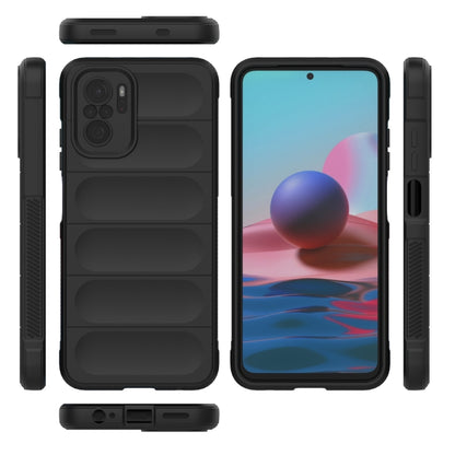 For Xiaomi Redmi Note 10 4G Magic Shield TPU + Flannel Phone Case(Purple) - Xiaomi Cases by buy2fix | Online Shopping UK | buy2fix
