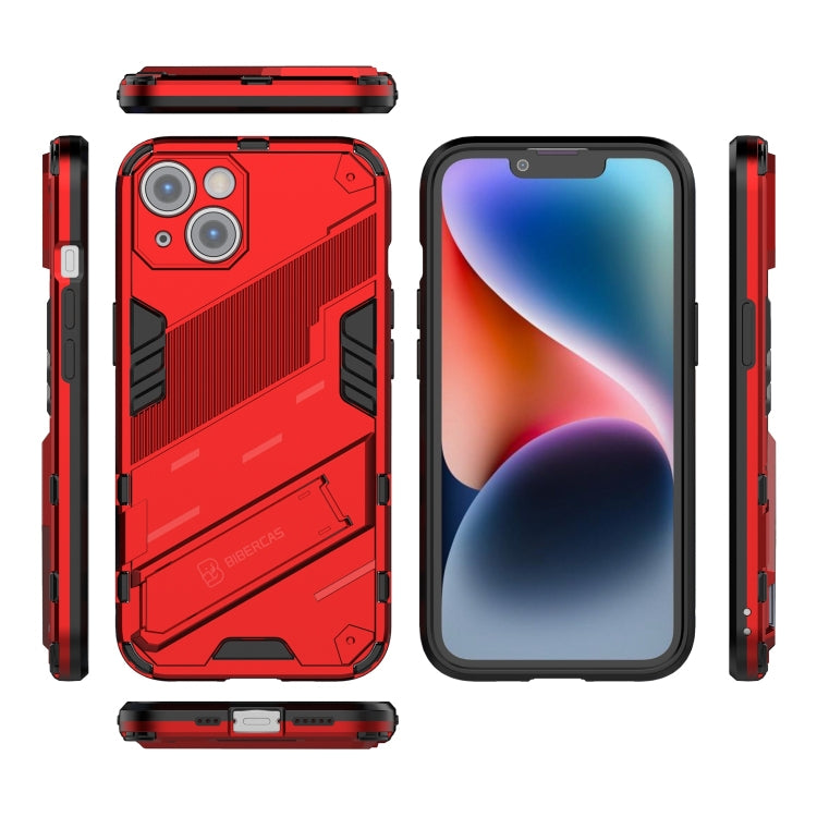 For iPhone 14 Punk Armor 2 in 1 PC + TPU Phone Case (Red) by buy2fix