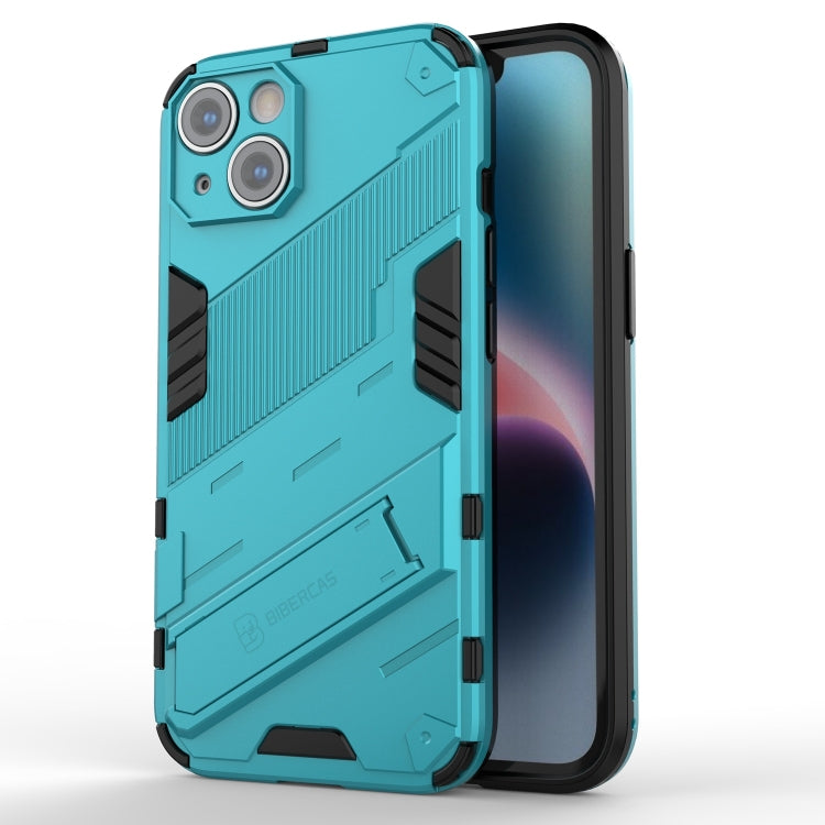 For iPhone 14 Punk Armor 2 in 1 PC + TPU Phone Case (Blue) by buy2fix