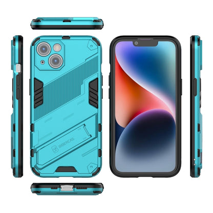 For iPhone 14 Punk Armor 2 in 1 PC + TPU Phone Case (Blue) by buy2fix