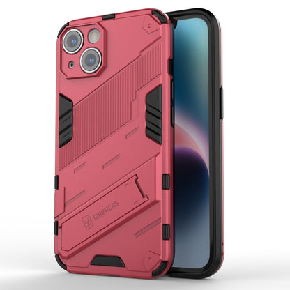 For iPhone 14 Punk Armor 2 in 1 PC + TPU Phone Case (Light Red) by buy2fix