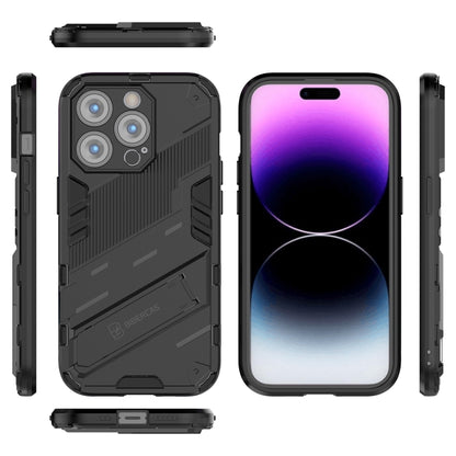 For iPhone 14 Pro Max Punk Armor 2 in 1 PC + TPU Phone Case (Black) - iPhone 14 Pro Max Cases by buy2fix | Online Shopping UK | buy2fix