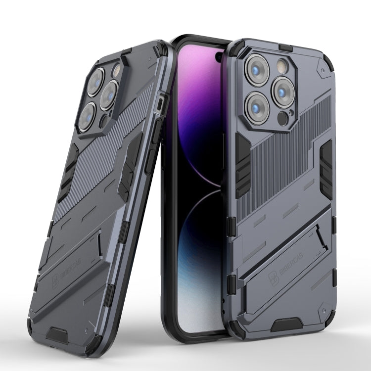 For iPhone 14 Pro Max Punk Armor 2 in 1 PC + TPU Phone Case (Grey) - iPhone 14 Pro Max Cases by buy2fix | Online Shopping UK | buy2fix