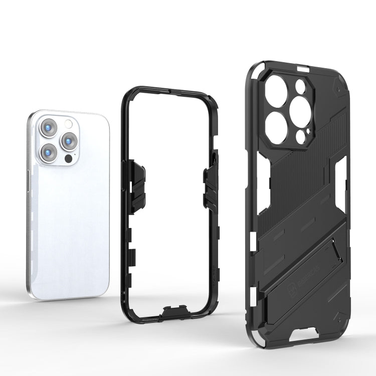 For iPhone 14 Pro Max Punk Armor 2 in 1 PC + TPU Phone Case (Grey) - iPhone 14 Pro Max Cases by buy2fix | Online Shopping UK | buy2fix