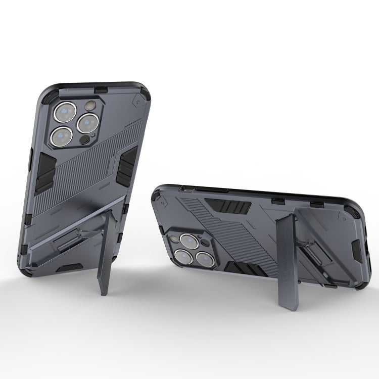 For iPhone 14 Pro Max Punk Armor 2 in 1 PC + TPU Phone Case (Grey) - iPhone 14 Pro Max Cases by buy2fix | Online Shopping UK | buy2fix