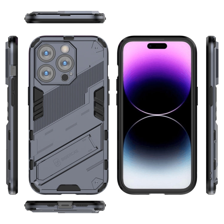 For iPhone 14 Pro Max Punk Armor 2 in 1 PC + TPU Phone Case (Grey) - iPhone 14 Pro Max Cases by buy2fix | Online Shopping UK | buy2fix