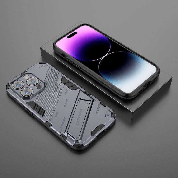 For iPhone 14 Pro Max Punk Armor 2 in 1 PC + TPU Phone Case (Grey) - iPhone 14 Pro Max Cases by buy2fix | Online Shopping UK | buy2fix
