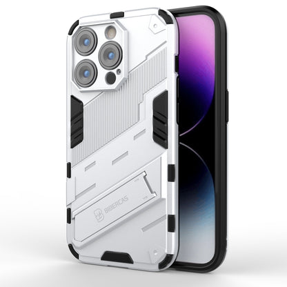 For iPhone 14 Pro Max Punk Armor 2 in 1 PC + TPU Phone Case (White) - iPhone 14 Pro Max Cases by buy2fix | Online Shopping UK | buy2fix