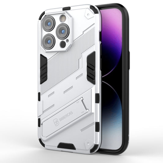 For iPhone 14 Pro Max Punk Armor 2 in 1 PC + TPU Phone Case (White) - iPhone 14 Pro Max Cases by buy2fix | Online Shopping UK | buy2fix