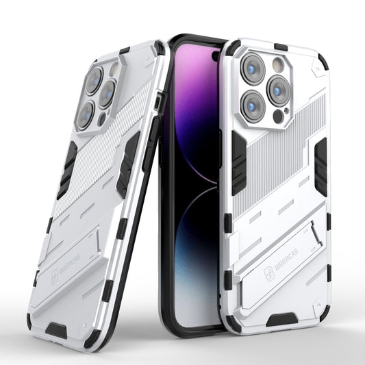 For iPhone 14 Pro Max Punk Armor 2 in 1 PC + TPU Phone Case (White) - iPhone 14 Pro Max Cases by buy2fix | Online Shopping UK | buy2fix