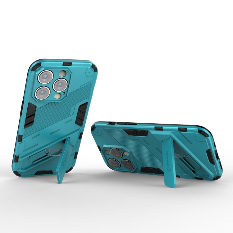 For iPhone 14 Pro Max Punk Armor 2 in 1 PC + TPU Phone Case (Blue) - iPhone 14 Pro Max Cases by buy2fix | Online Shopping UK | buy2fix