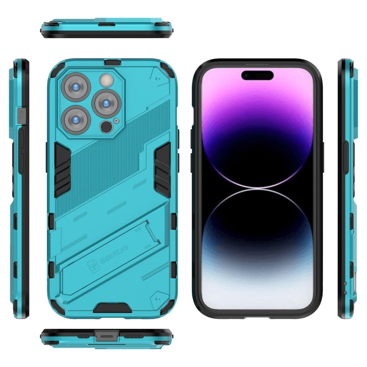For iPhone 14 Pro Max Punk Armor 2 in 1 PC + TPU Phone Case (Blue) - iPhone 14 Pro Max Cases by buy2fix | Online Shopping UK | buy2fix