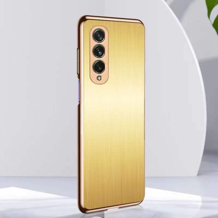 For Samsung Galaxy Z Fold3 5G Electroplated Stainless Steel Phone Case(Silver) - Galaxy Phone Cases by buy2fix | Online Shopping UK | buy2fix