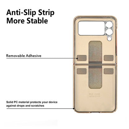 For Samsung Galaxy Z Flip3 5G Ring Buckle Diamond Phone Case with Holder(Blue Color) - Galaxy Phone Cases by buy2fix | Online Shopping UK | buy2fix