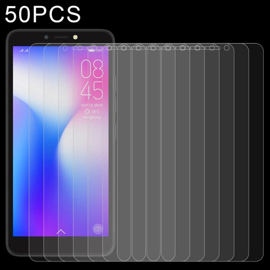 50 PCS 0.26mm 9H 2.5D Tempered Glass Film For Tecno Pop 2 Pro
