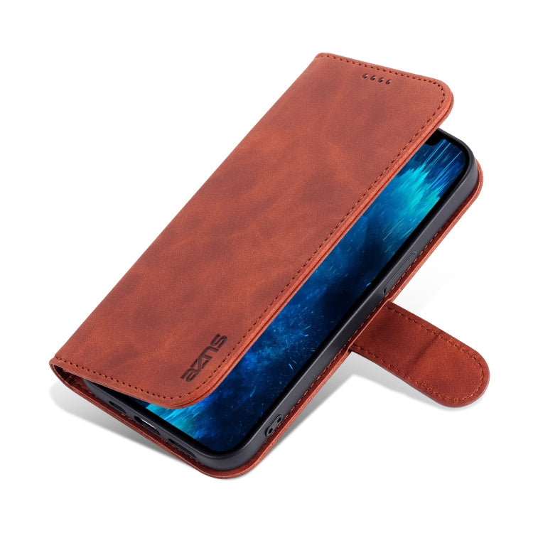 For iPhone 14 Pro Max AZNS Skin Feel Calf Texture Horizontal Flip Leather Case (Brown) - iPhone 14 Pro Max Cases by AZNS | Online Shopping UK | buy2fix