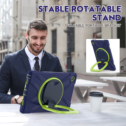 For Lenovo Tab M10 Plus 10.6 3rd Gen 2022 Silicone + PC Protective Tablet Case(Navy Blue and Yellow Green) - Lenovo by buy2fix | Online Shopping UK | buy2fix