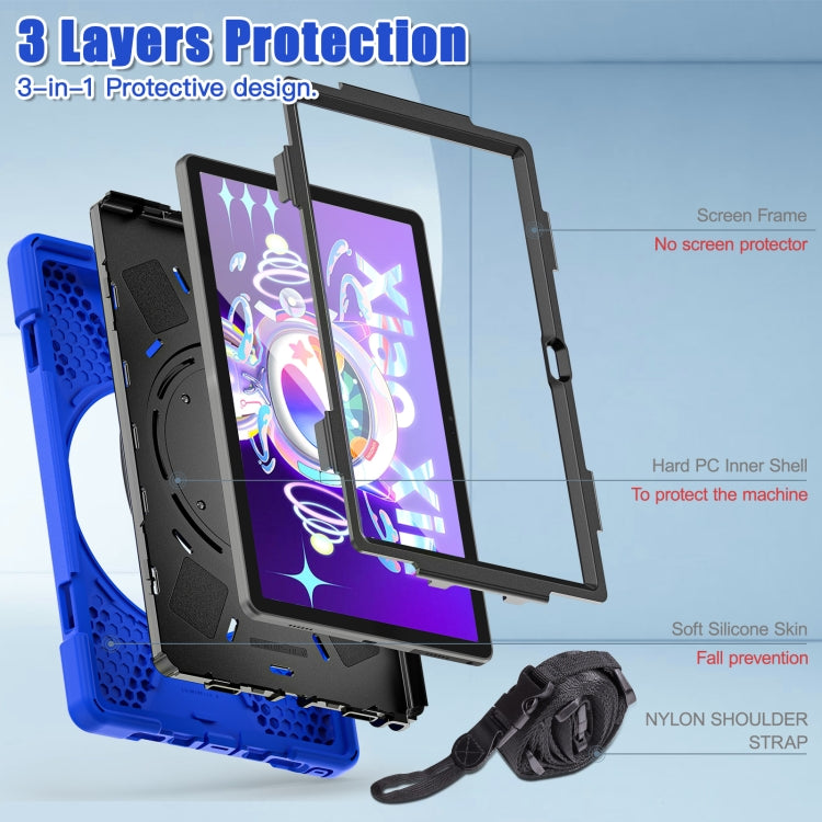 For Lenovo Tab M10 Plus 10.6 3rd Gen 2022 Silicone + PC Protective Tablet Case(Blue) - Lenovo by buy2fix | Online Shopping UK | buy2fix