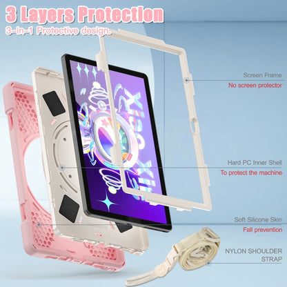 For Lenovo Tab M10 Plus 10.6 3rd Gen 2022 Silicone + PC Protective Tablet Case(Cherry Blossom Pink) - Lenovo by buy2fix | Online Shopping UK | buy2fix