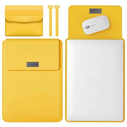 4 in 1 Lightweight and Portable Leather Computer Bag, Size:11/12 inches(Yellow) - 12.1 inch by buy2fix | Online Shopping UK | buy2fix