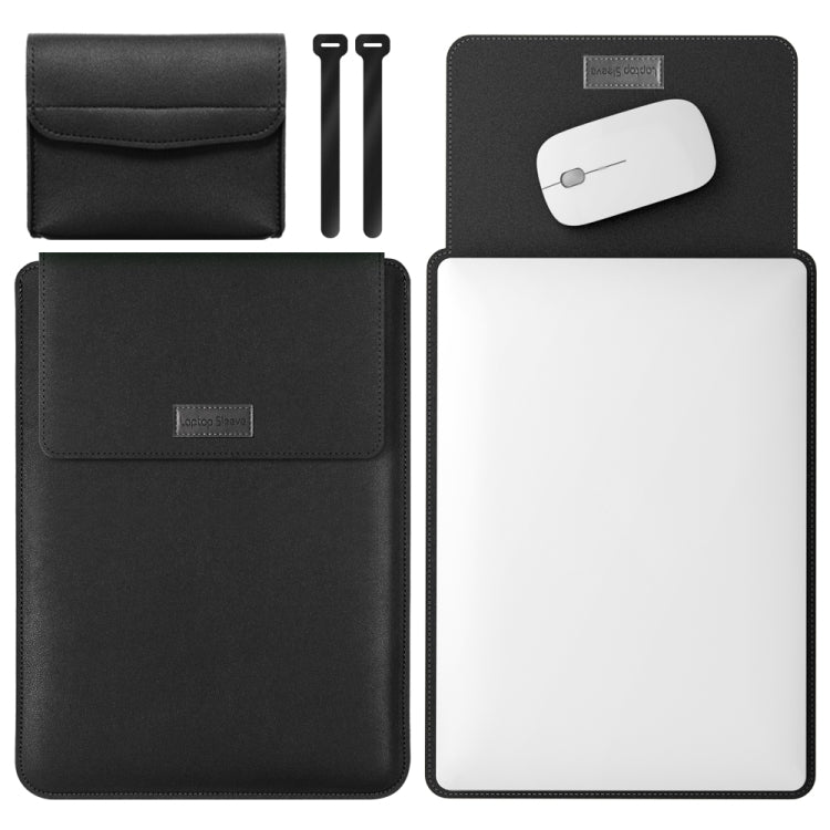 4 in 1 Lightweight and Portable Leather Computer Bag, Size:11/12 inches(Black) - 12.1 inch by buy2fix | Online Shopping UK | buy2fix