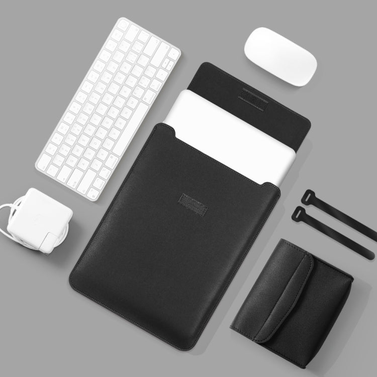4 in 1 Lightweight and Portable Leather Computer Bag, Size:11/12 inches(Black) - 12.1 inch by buy2fix | Online Shopping UK | buy2fix