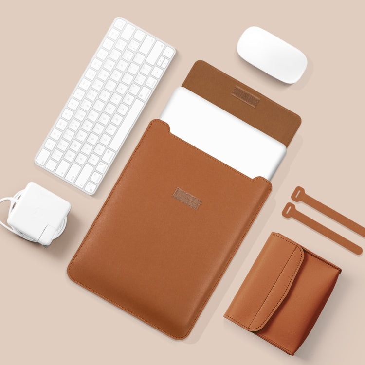 4 in 1 Lightweight and Portable Leather Computer Bag, Size:11/12 inches(Brown) - 12.1 inch by buy2fix | Online Shopping UK | buy2fix