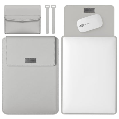 4 in 1 Lightweight and Portable Leather Computer Bag, Size:13/14 inches(Grey) - 13.3 inch by buy2fix | Online Shopping UK | buy2fix