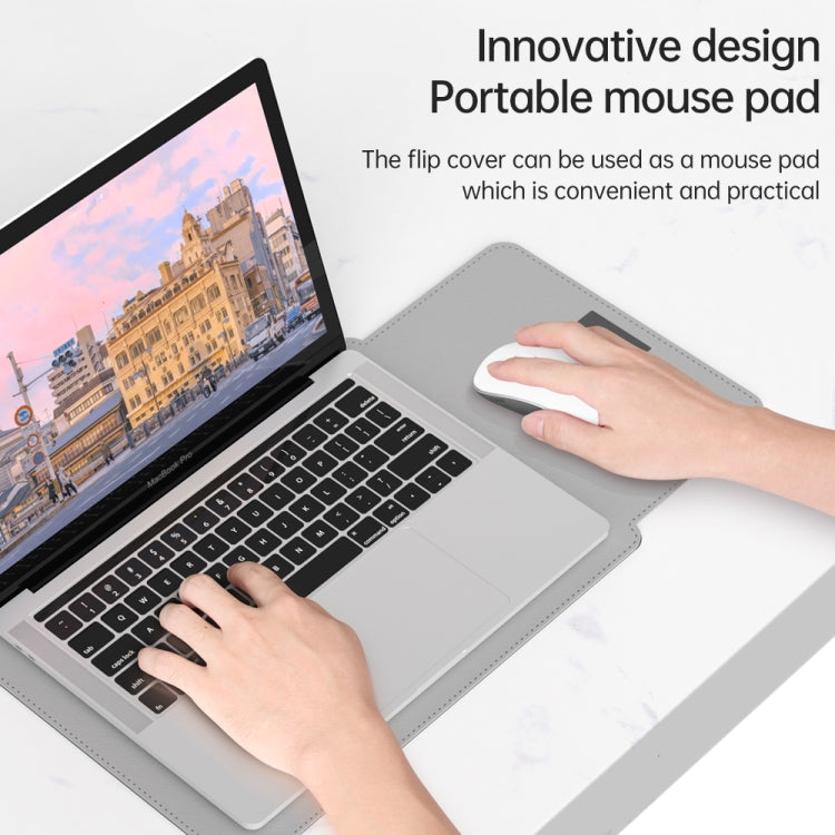 4 in 1 Lightweight and Portable Leather Computer Bag, Size:13/14 inches(Grey) - 13.3 inch by buy2fix | Online Shopping UK | buy2fix