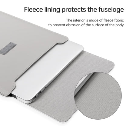 4 in 1 Lightweight and Portable Leather Computer Bag, Size:13/14 inches(Grey) - 13.3 inch by buy2fix | Online Shopping UK | buy2fix