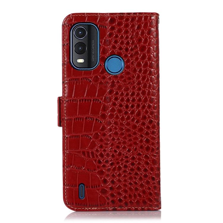 For Nokia G11 Plus Crocodile Top Layer Cowhide Leather Phone Case(Red) - Nokia Cases by buy2fix | Online Shopping UK | buy2fix