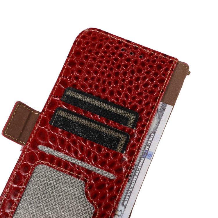 For Nokia G11 Plus Crocodile Top Layer Cowhide Leather Phone Case(Red) - Nokia Cases by buy2fix | Online Shopping UK | buy2fix