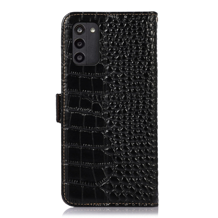 For Nokia G100 Crocodile Top Layer Cowhide Leather Phone Case(Black) - Nokia Cases by buy2fix | Online Shopping UK | buy2fix