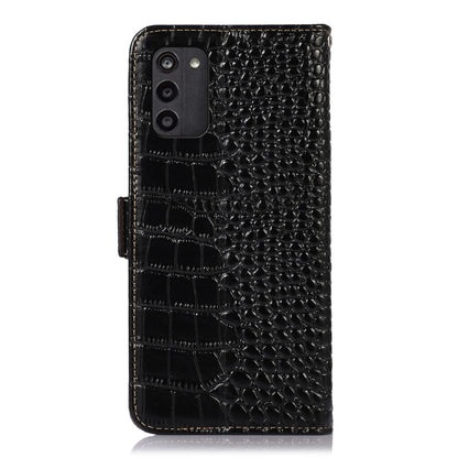 For Nokia G100 Crocodile Top Layer Cowhide Leather Phone Case(Black) - Nokia Cases by buy2fix | Online Shopping UK | buy2fix