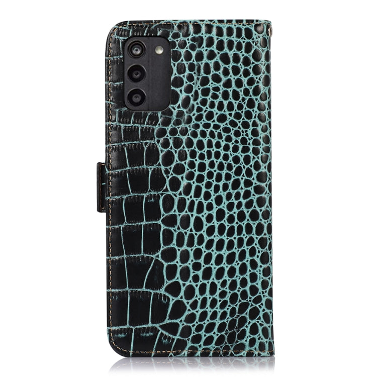For Nokia G100 Crocodile Top Layer Cowhide Leather Phone Case(Green) - Nokia Cases by buy2fix | Online Shopping UK | buy2fix