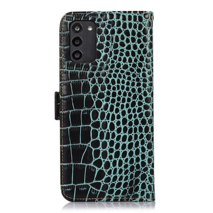 For Nokia G100 Crocodile Top Layer Cowhide Leather Phone Case(Green) - Nokia Cases by buy2fix | Online Shopping UK | buy2fix
