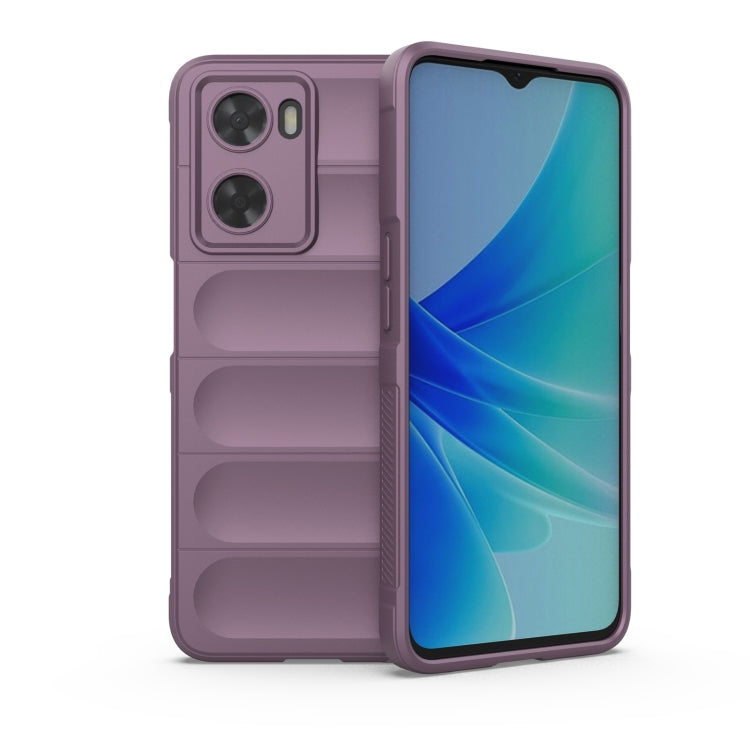 For OPPO A57 4G Global Magic Shield TPU + Flannel Phone Case(Purple) by buy2fix