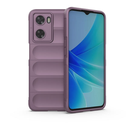 For OPPO A57 4G Global Magic Shield TPU + Flannel Phone Case(Purple) by buy2fix