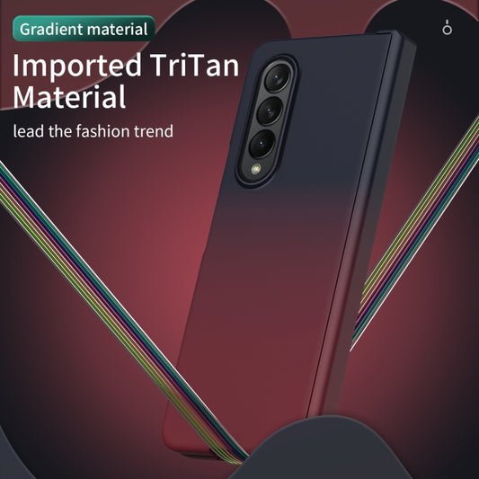 For Samsung Galaxy Z Fold4 Colorful Gradient Tempered Film Integrated Phone Case(Blue Red) - Galaxy Phone Cases by buy2fix | Online Shopping UK | buy2fix