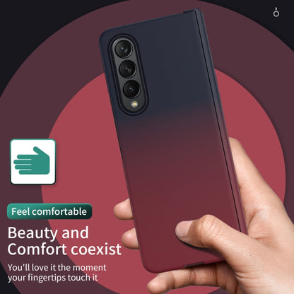 For Samsung Galaxy Z Fold4 Colorful Gradient Tempered Film Integrated Phone Case(Blue Red) - Galaxy Phone Cases by buy2fix | Online Shopping UK | buy2fix