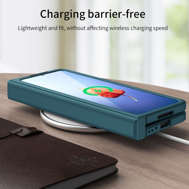 For Samsung Galaxy Z Fold4 Full Body Hinge Phone Case(Green) - Galaxy Phone Cases by buy2fix | Online Shopping UK | buy2fix