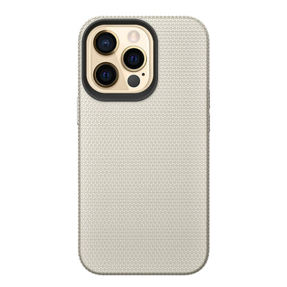 For iPhone 14 Pro Triangle Armor Texture Phone Case(Gold) - iPhone 14 Pro Cases by buy2fix | Online Shopping UK | buy2fix