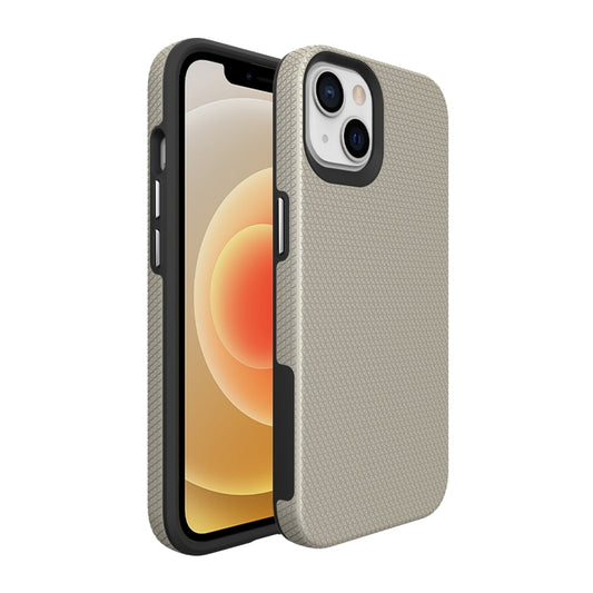 For iPhone 14 Plus Triangle Armor Texture Phone Case (Gold) - iPhone 14 Plus Cases by buy2fix | Online Shopping UK | buy2fix