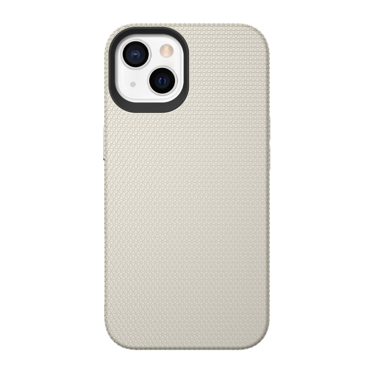 For iPhone 14 Plus Triangle Armor Texture Phone Case (Gold) - iPhone 14 Plus Cases by buy2fix | Online Shopping UK | buy2fix