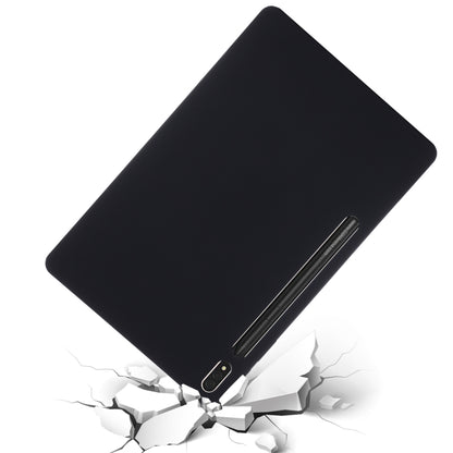 For Samsung Galaxy Tab S8+/Tab S7+/Tab S7 FE Pure Color Liquid Silicone Shockproof Full Coverage Tablet Case(Black) - Galaxy Tab S8+ Cases by buy2fix | Online Shopping UK | buy2fix