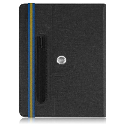 For 10 inch Cloth Texture 360 Rotation Horizontal Flip Universal Tablet PC Leather Case with Pen Slot(Black) - 10 - 11 inch by buy2fix | Online Shopping UK | buy2fix
