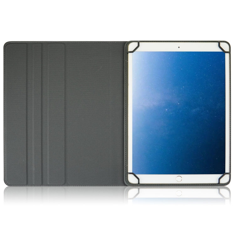 For 10 inch Cloth Texture 360 Rotation Horizontal Flip Universal Tablet PC Leather Case with Pen Slot(Grey) - 10 - 11 inch by buy2fix | Online Shopping UK | buy2fix